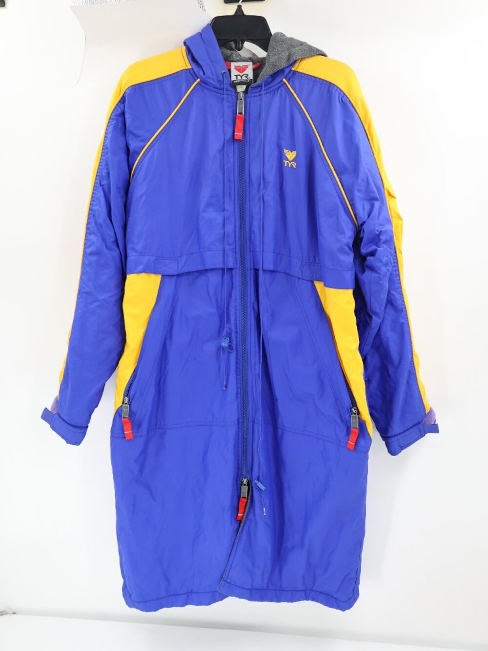 TYR Coat Mens Small Swim Alliance Parka Full Zip Hooded Jacket Fleece Lined